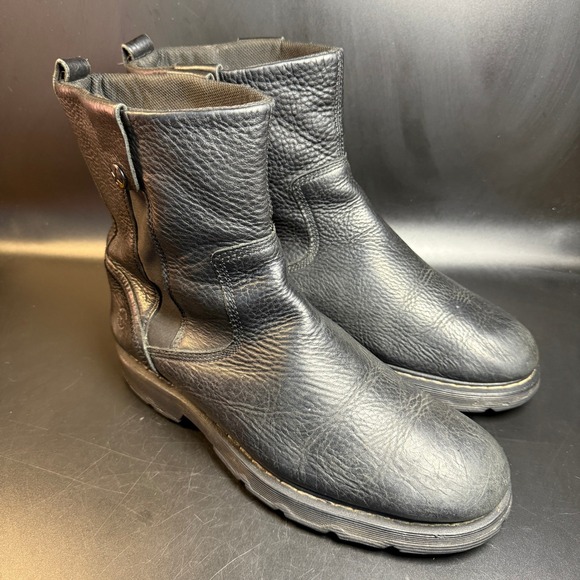 Dr Martens Dryden Leather Pull On Work Boots Men's Size 10M Black Chelsea - Picture 1 of 8